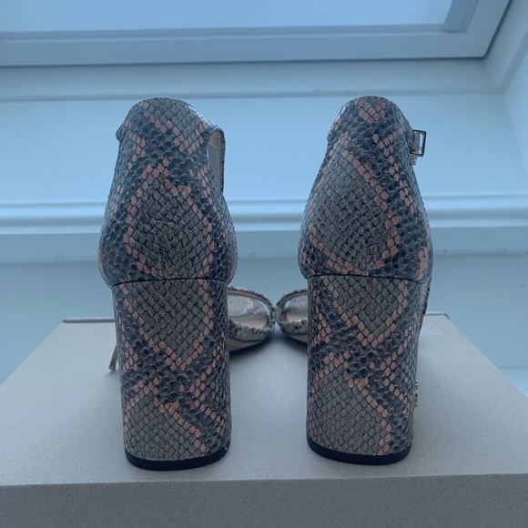 Sam Edelman daniella block heel size 7 Nude Snake print - Picture 4 of 5